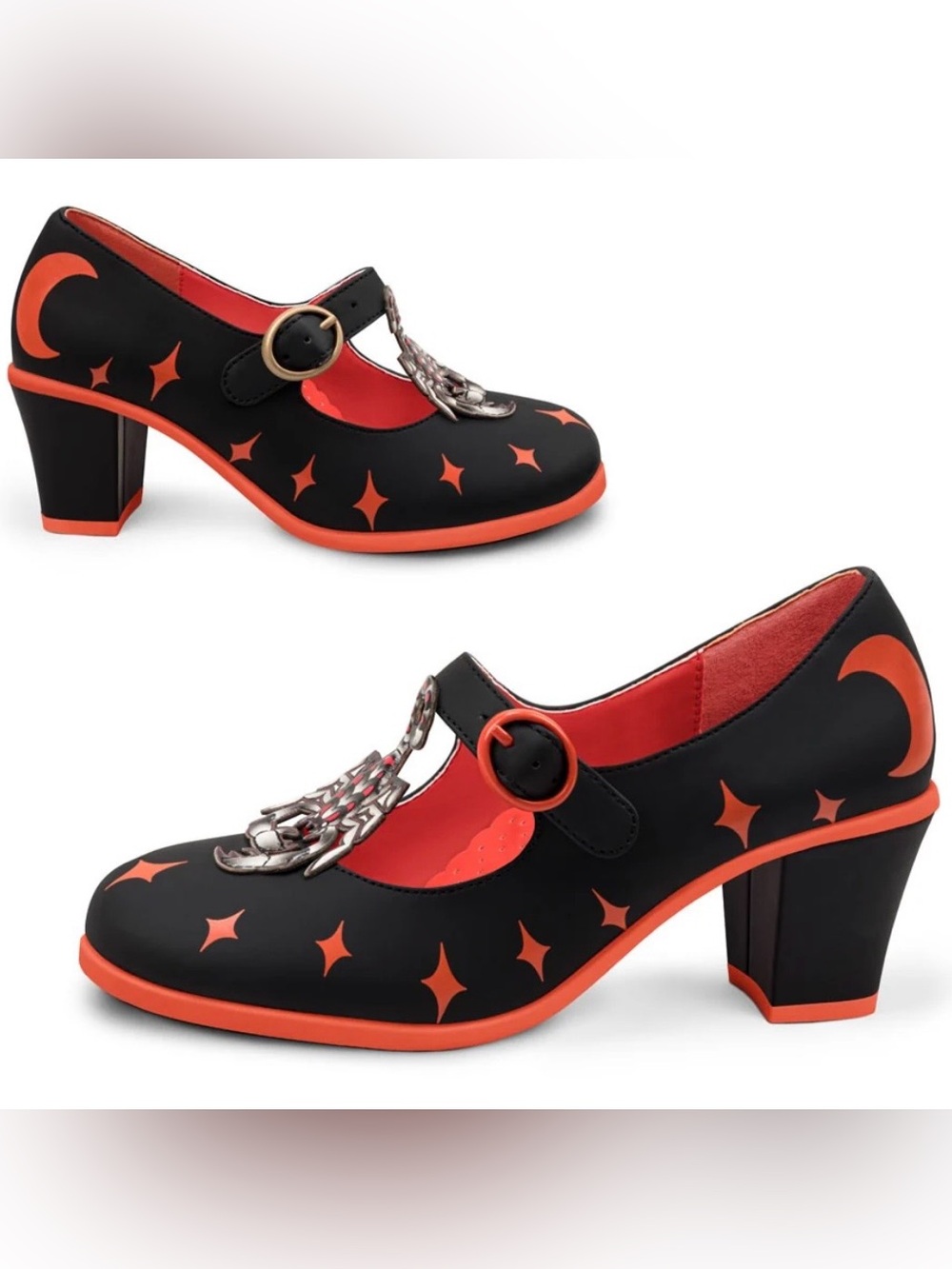 NIB Hot Chocolate Design Dark Chocolate Scorpion Mary Jane Mid Heels Size 10 View 5